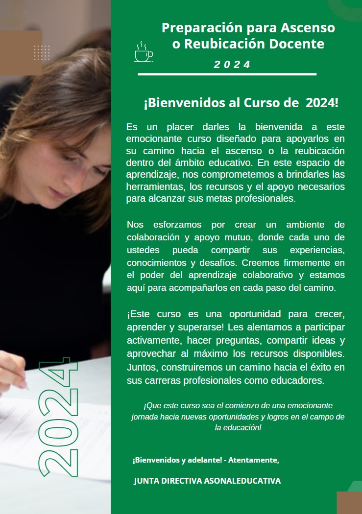 Bienvenida Concurso de Asenso y Reubicación Docente 2024